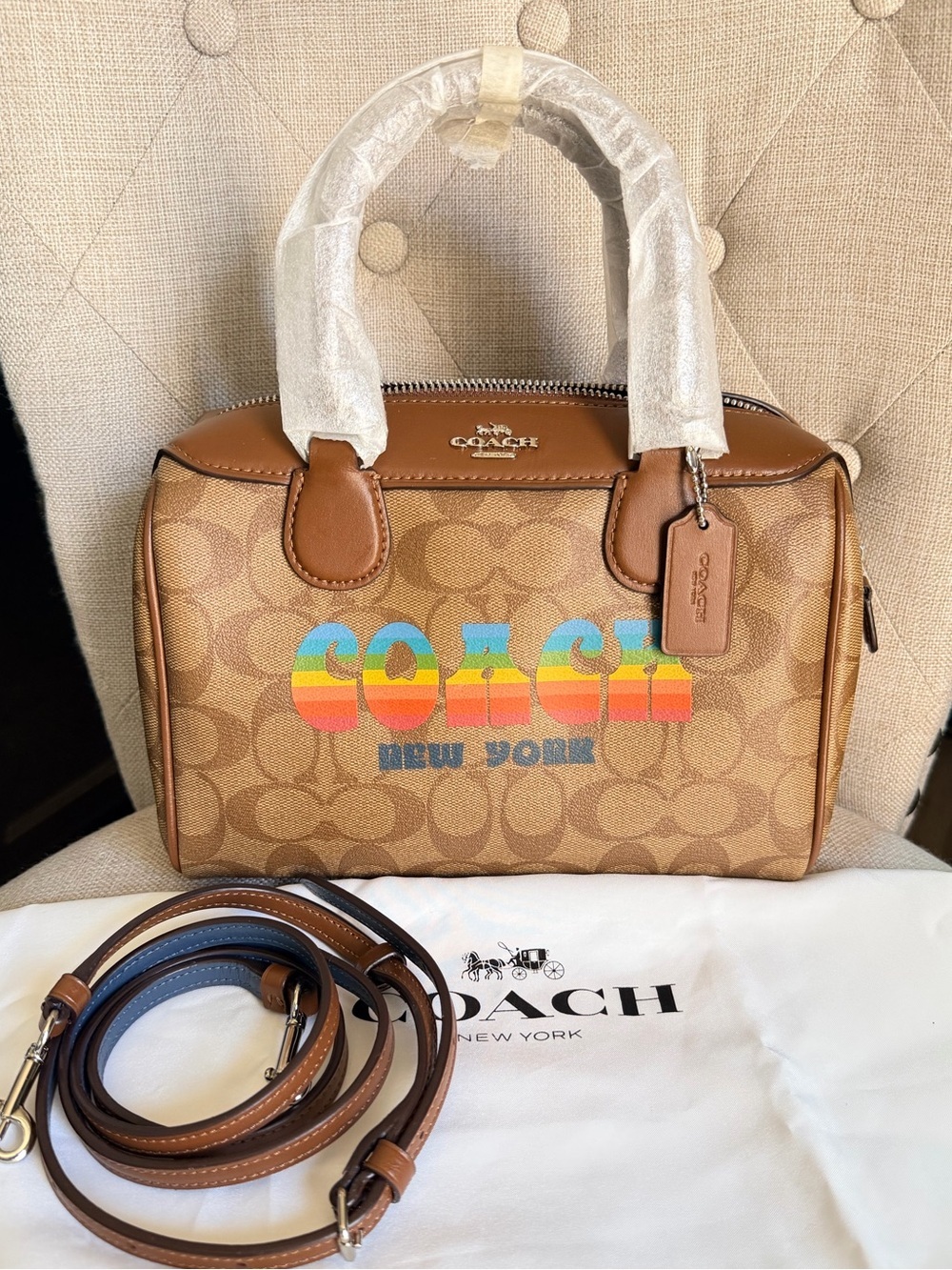 COACH NY Bennett Boston Satchel Crossbody Retro Limited Edition Bag MSRP $460
